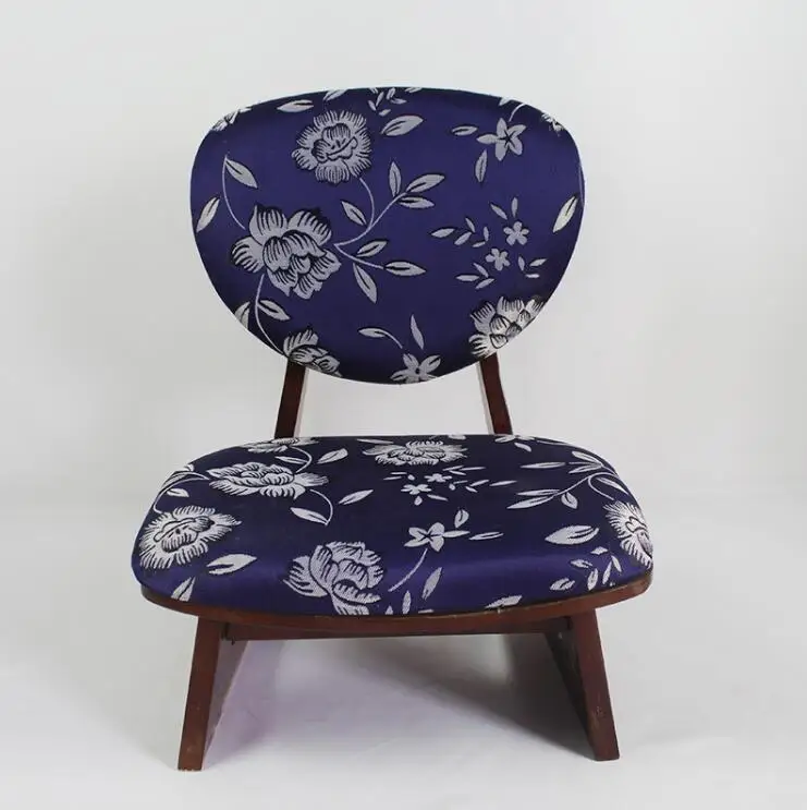 Japonų Stiliaus Medienos Žemos Kėdės, Taburetės Raudonmedžio Apdaila Gyvenimo Kambario Baldai Laisvalaikio Nuleidimo Kėdė Meditacija Sėdynės Odinės Pagalvėlės Nuotrauka 0