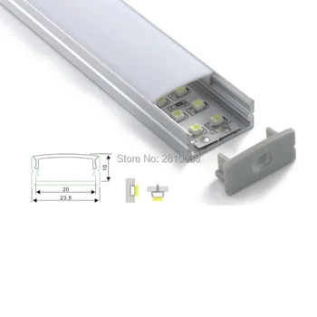 30 X 2M Rinkiniai/Daug Paviršinio montavimo led aliuminio profilio kanalo ir U-formos alu led ekstruzijos būsto lubų šviesos