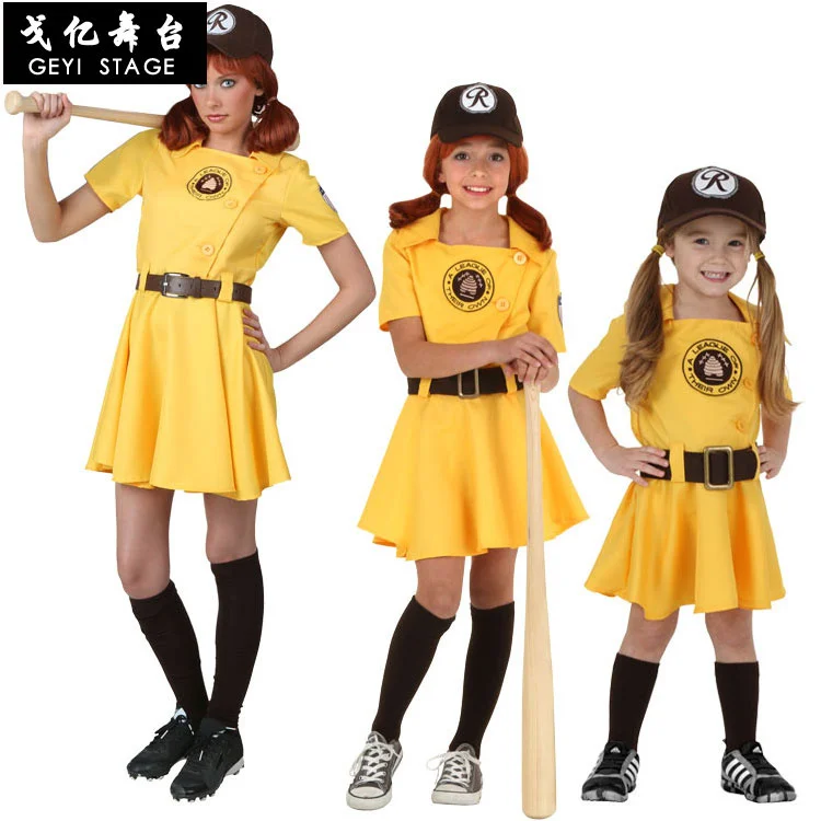 Cosplay profesionalų beisbolo vienodas Helovinas vaikų drabužių moterų sporto vientisas beisbolo vienodas beisbolo sijonas Nuotrauka 1