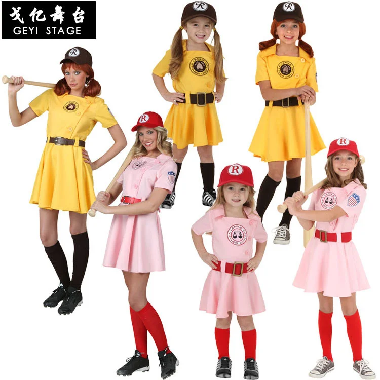 Cosplay profesionalų beisbolo vienodas Helovinas vaikų drabužių moterų sporto vientisas beisbolo vienodas beisbolo sijonas Nuotrauka 3