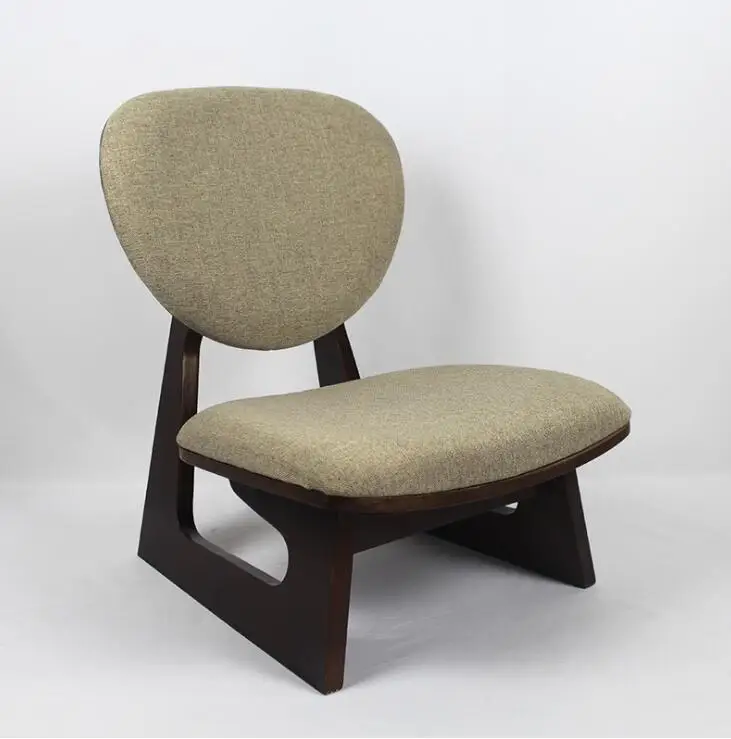Japonų Stiliaus Medienos Žemos Kėdės, Taburetės Raudonmedžio Apdaila Gyvenimo Kambario Baldai Laisvalaikio Nuleidimo Kėdė Meditacija Sėdynės Odinės Pagalvėlės Nuotrauka 3