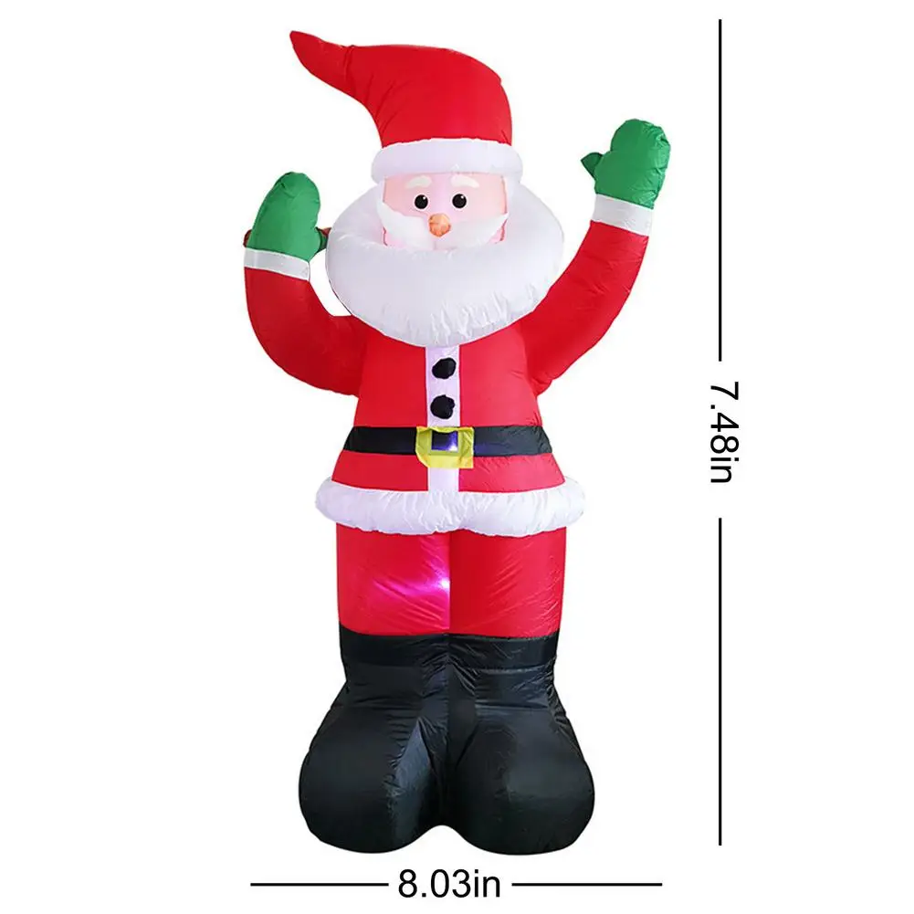 Kalėdų Pripučiamų Kalėdų Dekoracija LED Santa Claus Susprogdinti Ornamentu Lauko Mielas Įdomus Kieme Veja Kalėdų Dekoro Nuotrauka 3