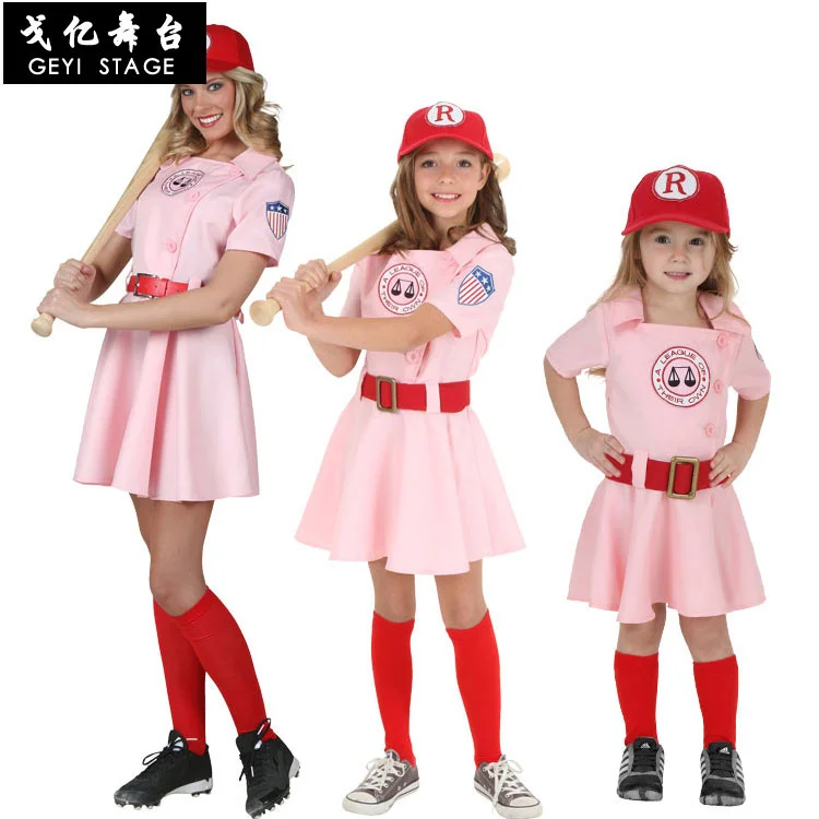 Cosplay profesionalų beisbolo vienodas Helovinas vaikų drabužių moterų sporto vientisas beisbolo vienodas beisbolo sijonas Nuotrauka 4