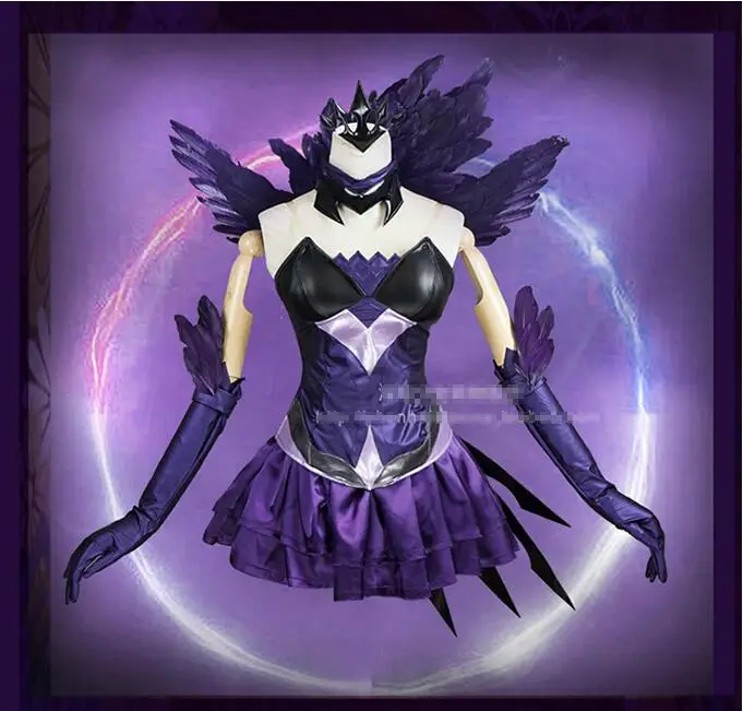 Žaidimas LOL Cosplay Tamsiai Lux cosplay kostiumas tamsiai elementas lux cosplay kostiumas suknelė moterų Helovinas kostiumas Nuotrauka 4