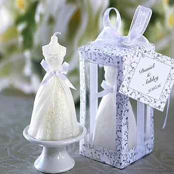 40pcs vestuvių nuotaka suknelę žvakė vestuvių naudai dovanas svečias vestuvių suvenyrai