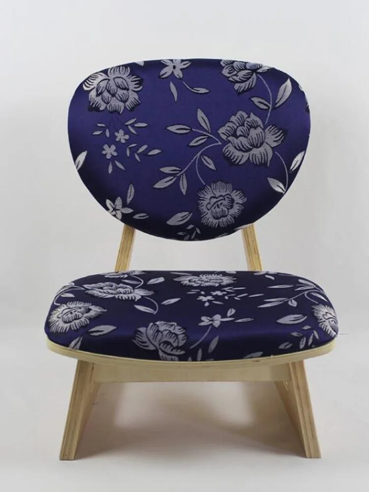 Japonų Stiliaus Medienos Žemos Kėdės, Taburetės Raudonmedžio Apdaila Gyvenimo Kambario Baldai Laisvalaikio Nuleidimo Kėdė Meditacija Sėdynės Odinės Pagalvėlės Nuotrauka 5