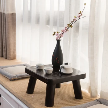Medžio masyvo bay lange lentelės Japonų stiliaus senoviniai arbatos lova mažai atsitiktinis kambarį