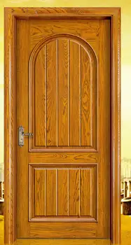 Custom tradicinių durų kieto ąžuolo medienos durys šiuolaikinio vieno priekines duris, vidaus duris galima F-002